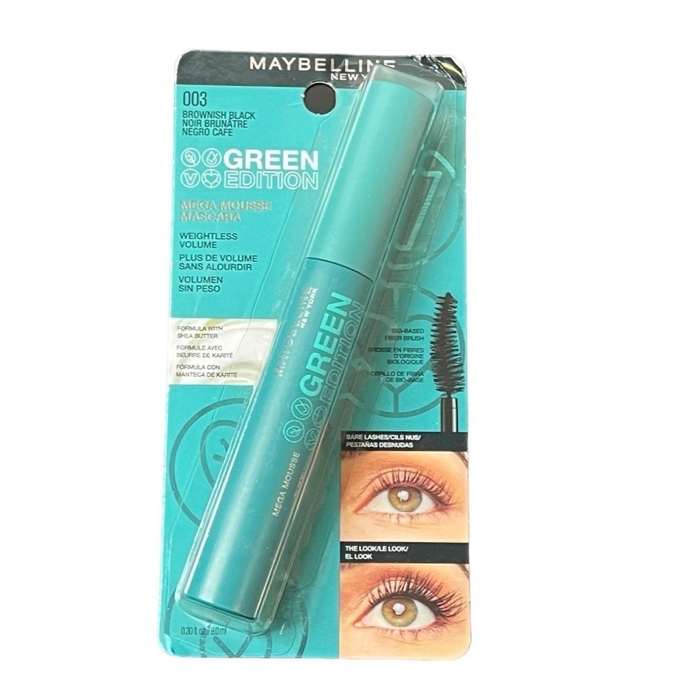 Maybelline Mega Mousse Mascara Brownish Black Green Edition Volume